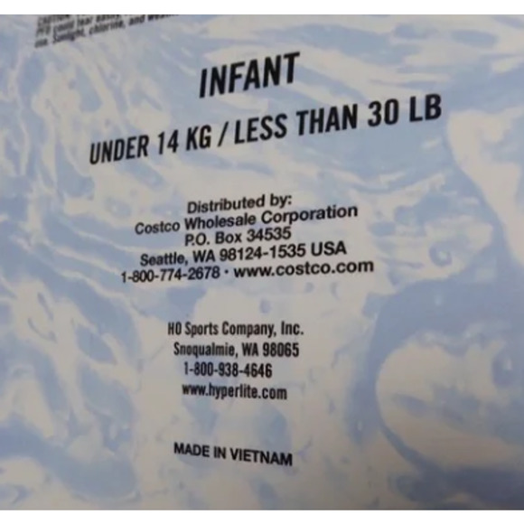 Hyperlite NEAR-SHORE BUOYANT VEST Infant Under 30 Pounds - Picture 5 of 6